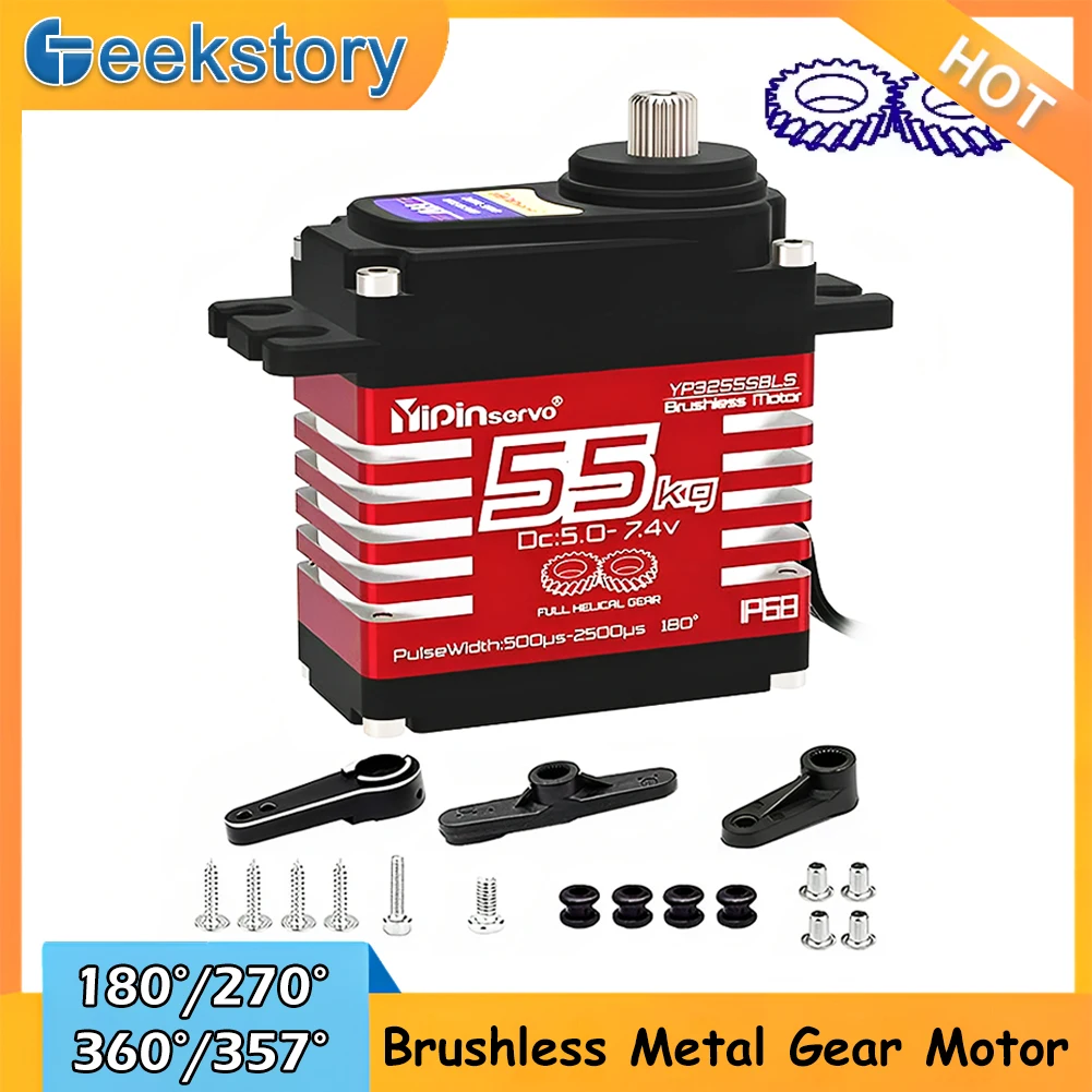 Servo Motor Sg90 - 55kg Digital Servo 7.4V 180/270/360/357 Degree