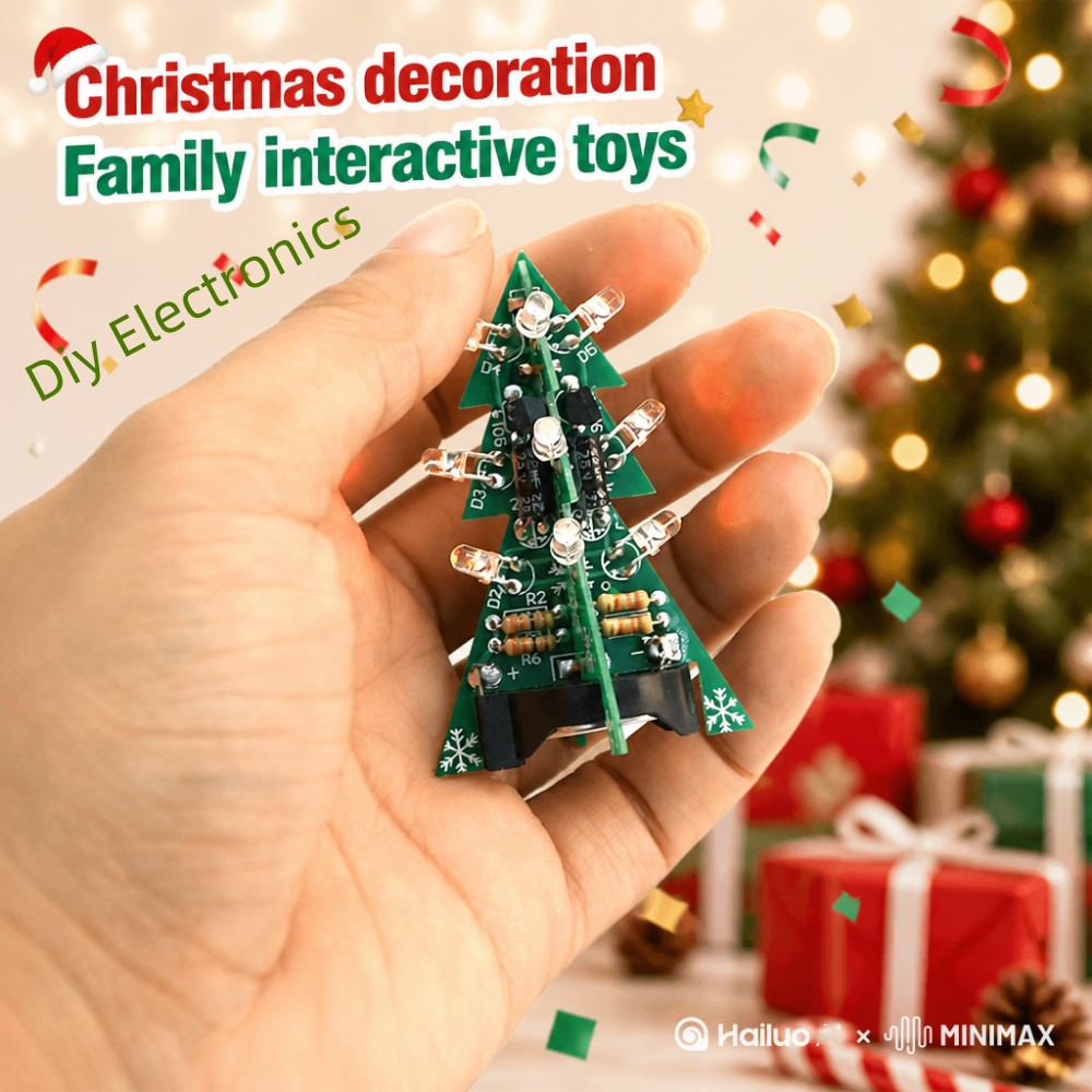Pcb Etching Kit - DIY Electronics Kit 3D Christmas Tree