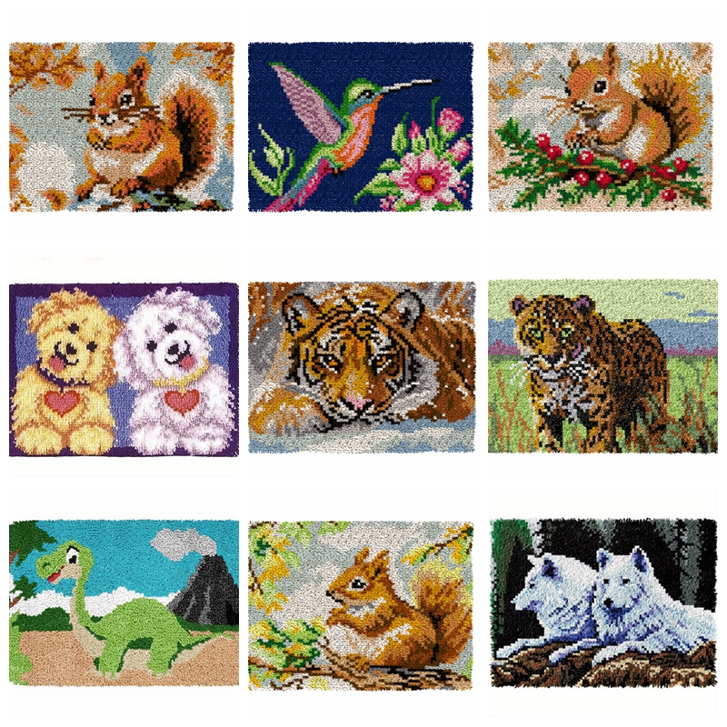 Diy Electronics Projects For Adults - Cute Animals Latch hook Rug kits