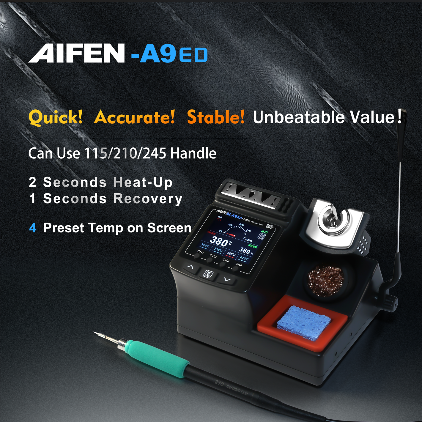 Diy Soldering Station No Electronics - AIFEN A9ED Electronic Soldering Station C210