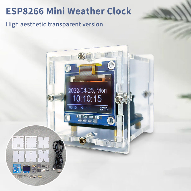 ESP8266 Mini Weather Clock Kit - Diy Electronics Supplies reseña y precio