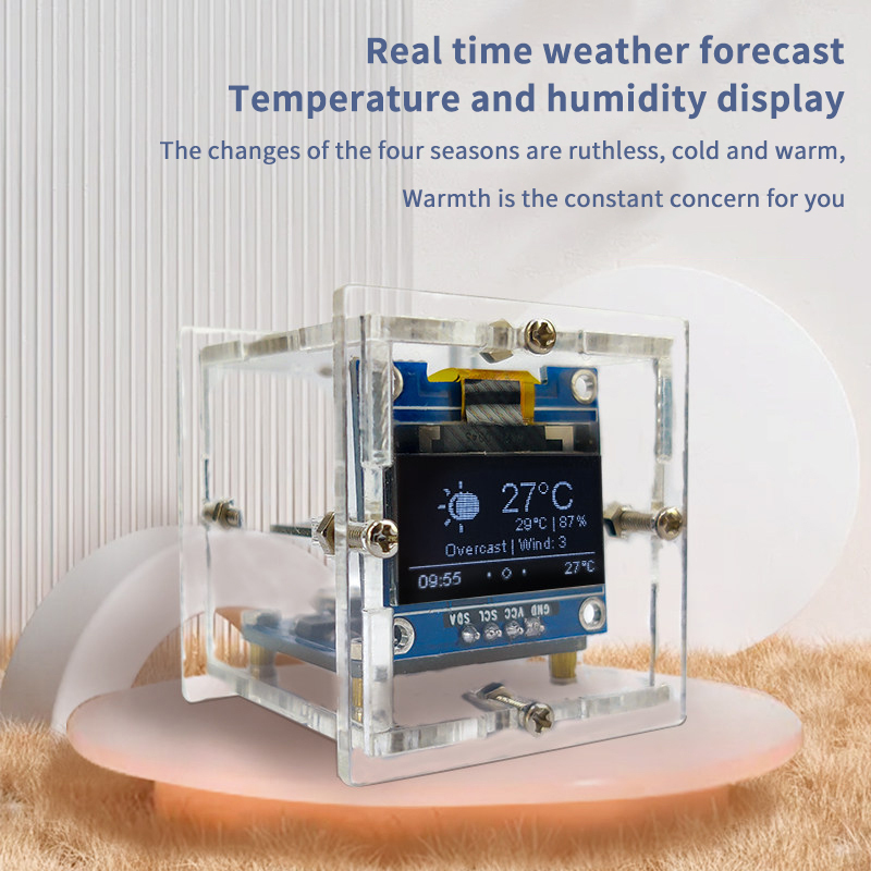 ESP8266 Mini Weather Clock Kit - Diy Electronics Supplies reseña y precio