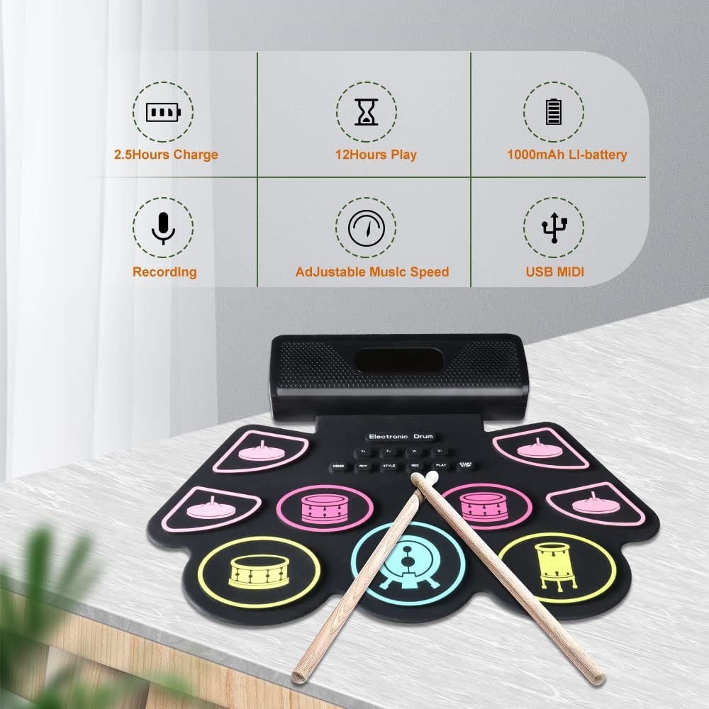 Digital Drum Set Silicone Port - Diy Electronics Projects For Adults reseña y precio