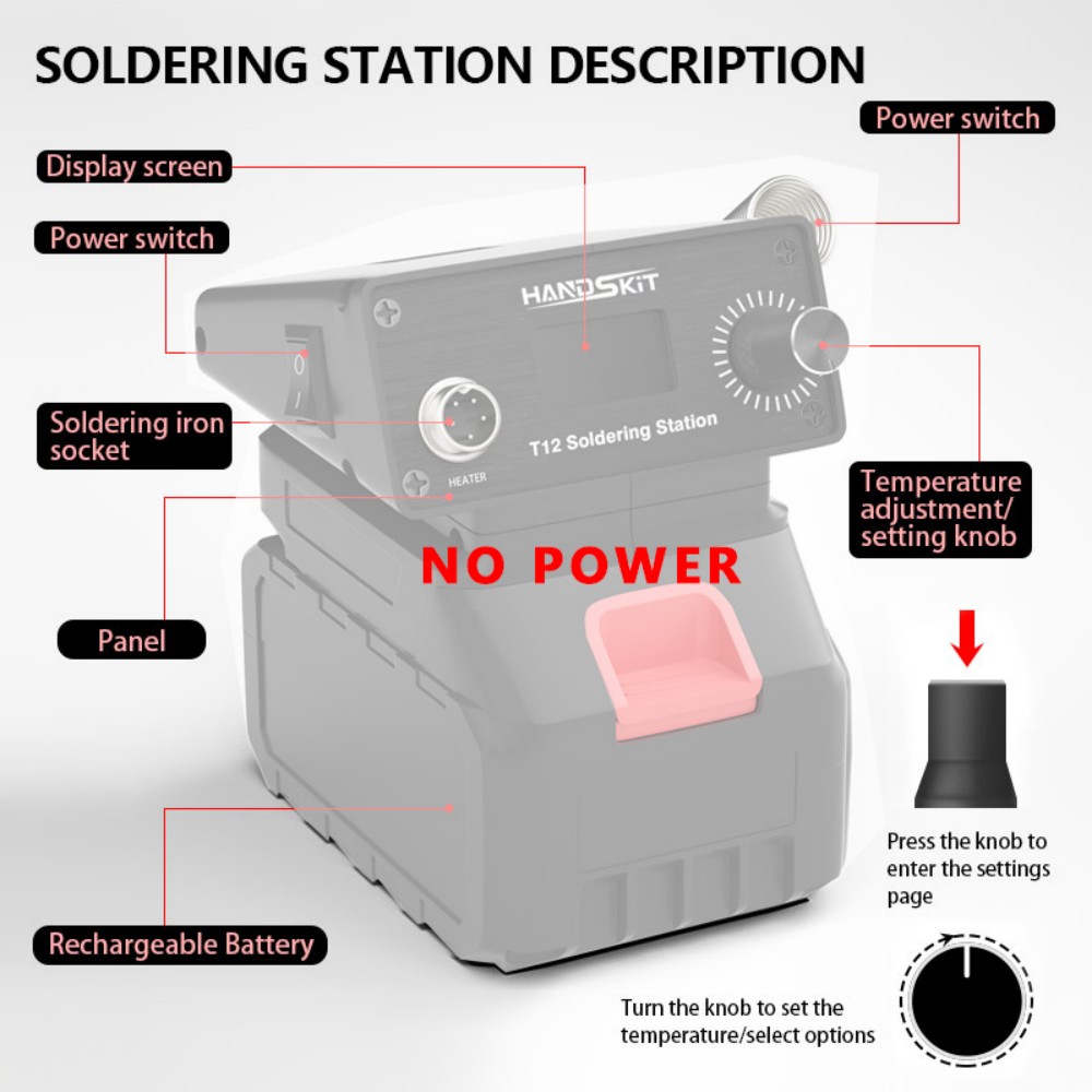 T12 Cordless Portable Solderin - Diy Soldering Station No Electronics reseña y precio