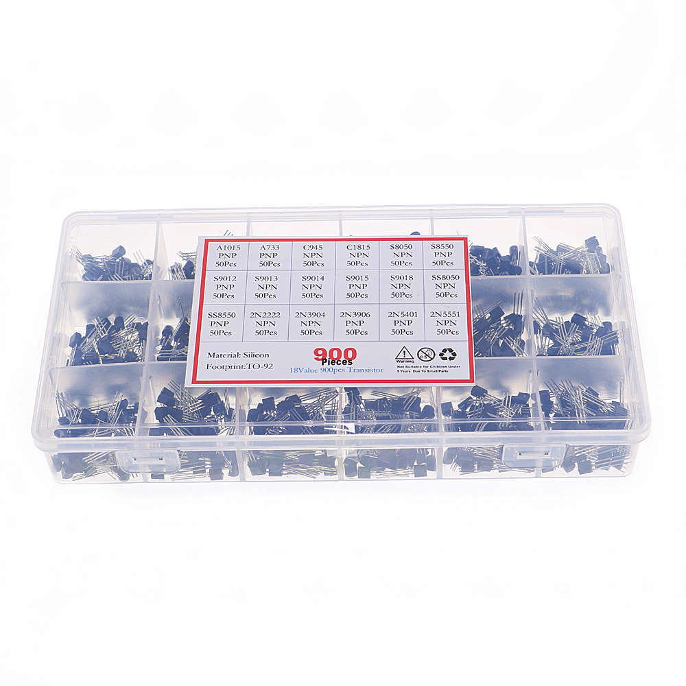 18 Value 900pcs Bipolar Triode - Mosfet Transistor Set reseña y precio