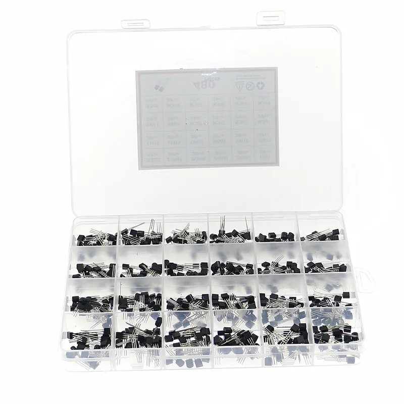 480Pcs 24Types NPN PNP Transis - Mosfet Transistor Set reseña y precio