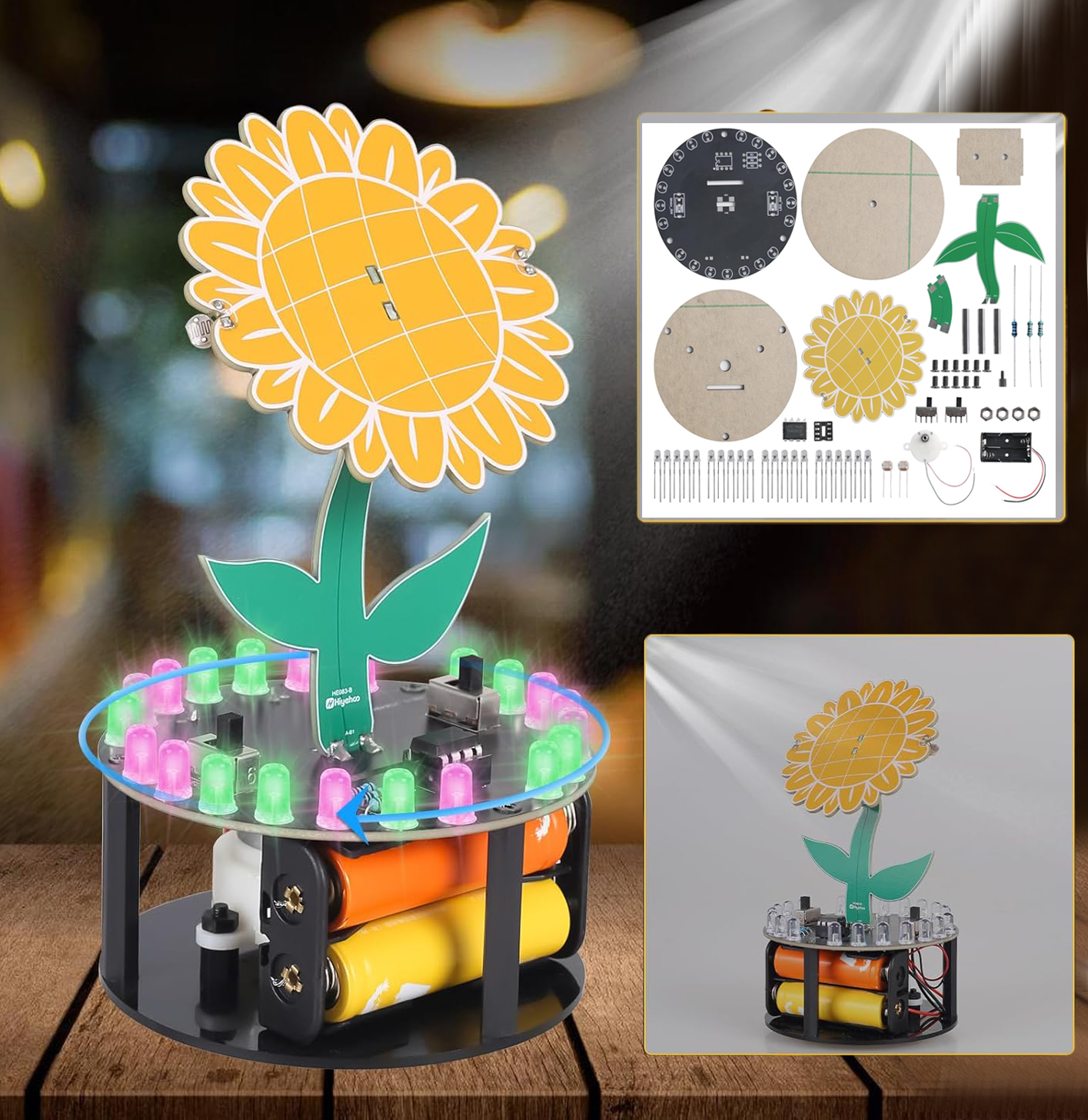 Light Chasing Sunflower Solder - Diy Electronics Projects For Adults reseña y precio