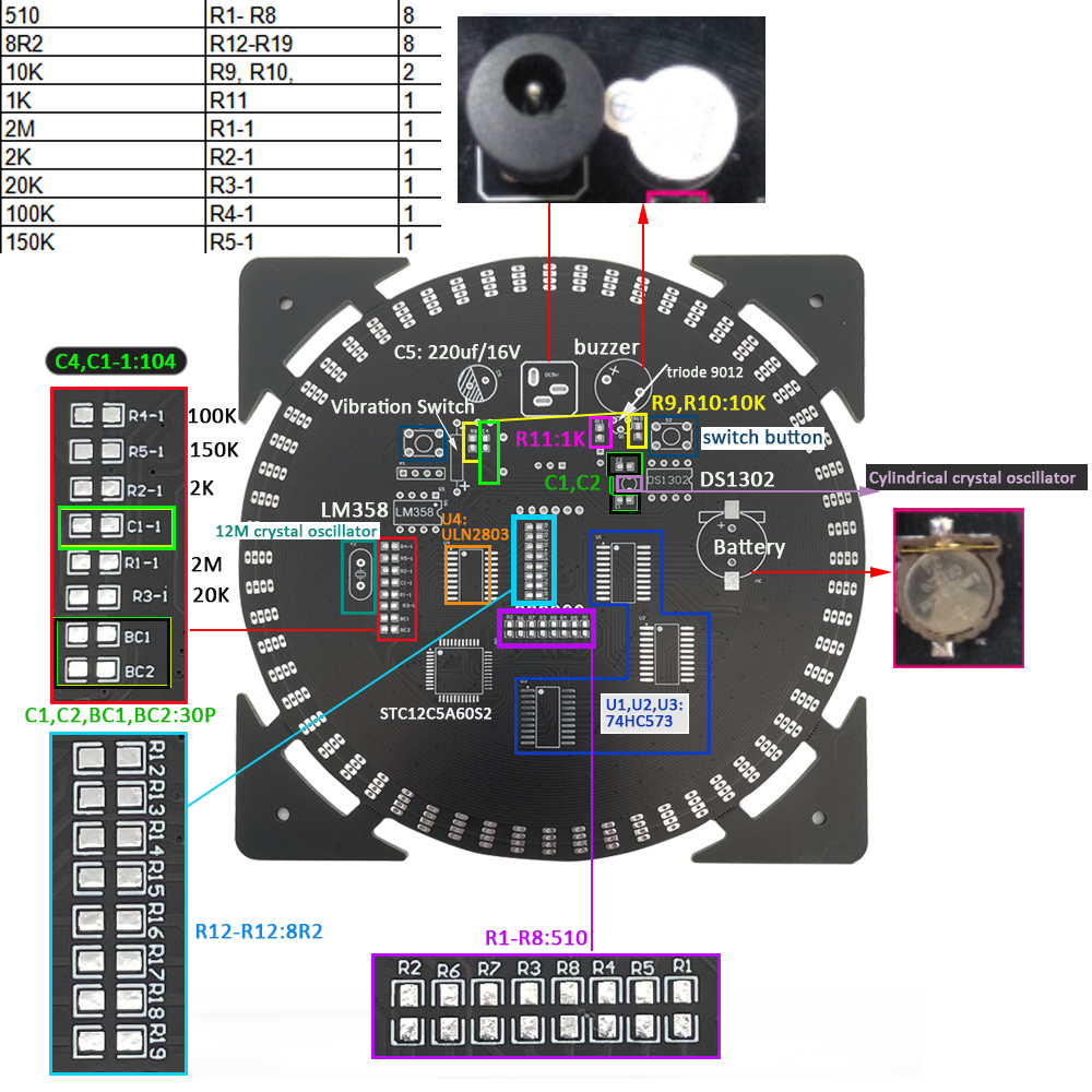 DIY electronic clock kit 14.5* - Diy Electronics Projects For Adults reseña y precio