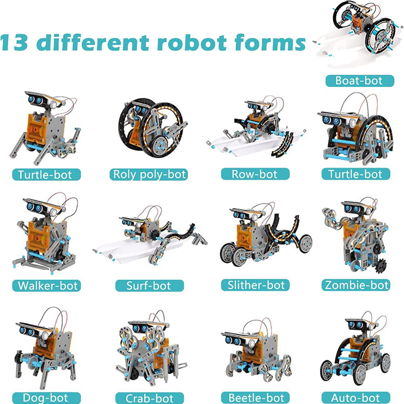 13-in-1 Solar Powered Robot Ki - Diy Robot Electronics Kit reseña y precio
