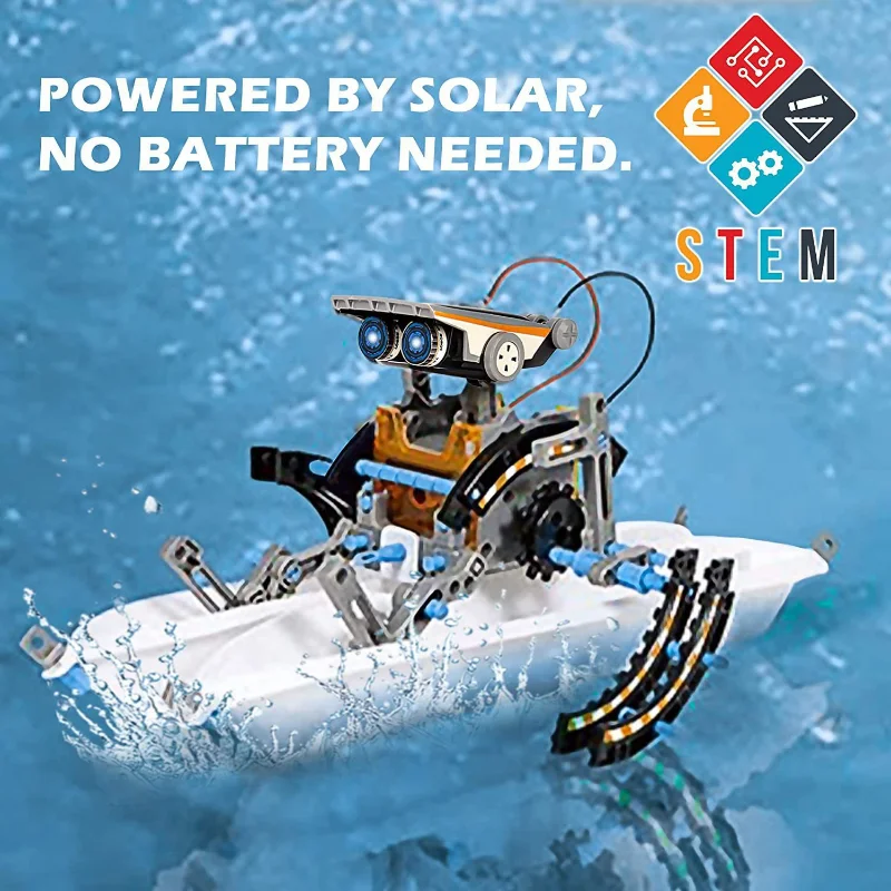 13-in-1 Solar Powered Robot Ki - Diy Robot Electronics Kit reseña y precio