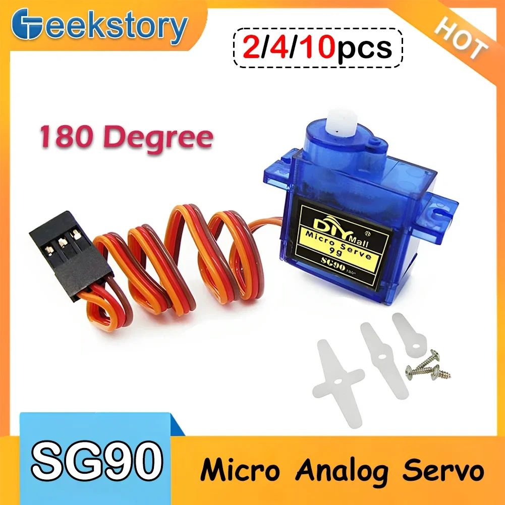 2/4/10pcs SG90 Servo Motor 9G  - Servo Motor Sg90 reseña y precio