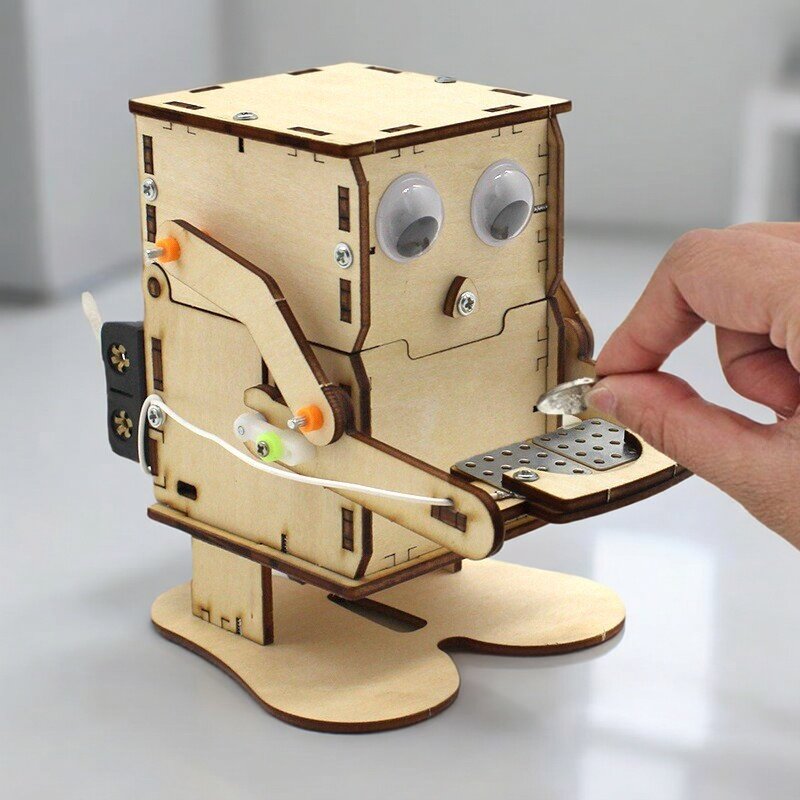 Wooden Assemble DIY Robot Eati - Diy Robot Electronics Kit reseña y precio