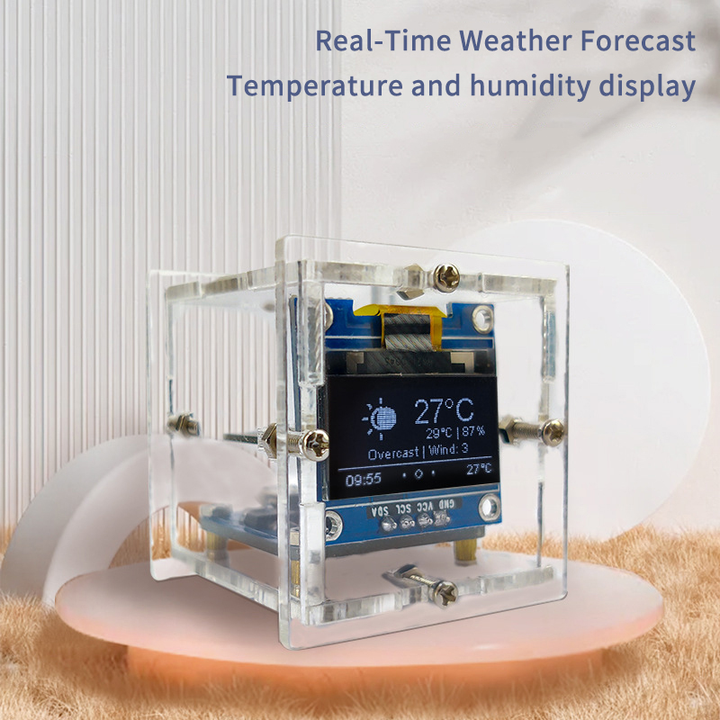 ESP8266 MINI Weather Clock WIF - Diy Soldering Station No Electronics reseña y precio