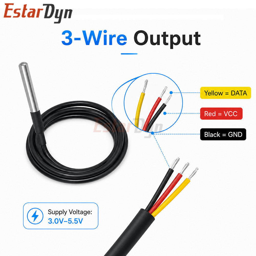 Estardyn DS18B20 Waterproof Di - Ds18B20 Temperature Sensor reseña y precio