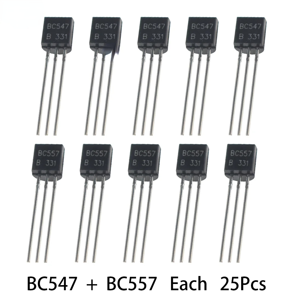 50PCS Transistors BC547 BC557  - Mosfet Transistor Set reseña y precio