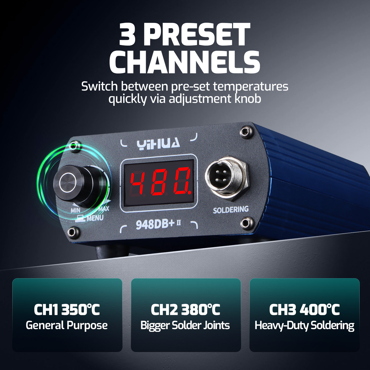YIHUA 948DB+-II 75W Quick Heat - Diy Soldering Station No Electronics reseña y precio