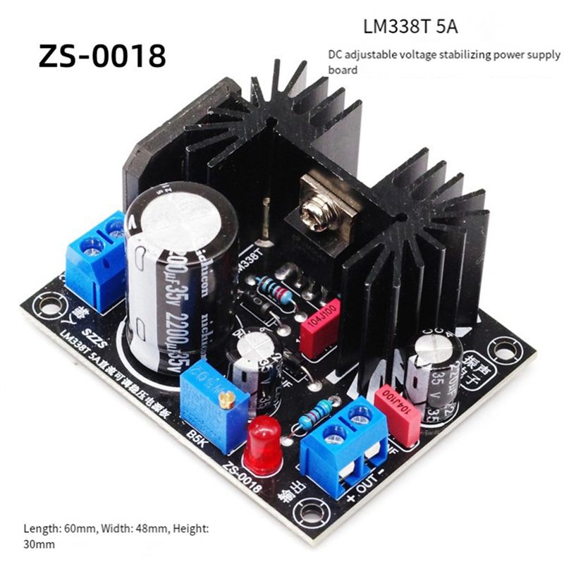 LM338 5A Output Adjustable Lin - Diy Electronics Supplies reseña y precio