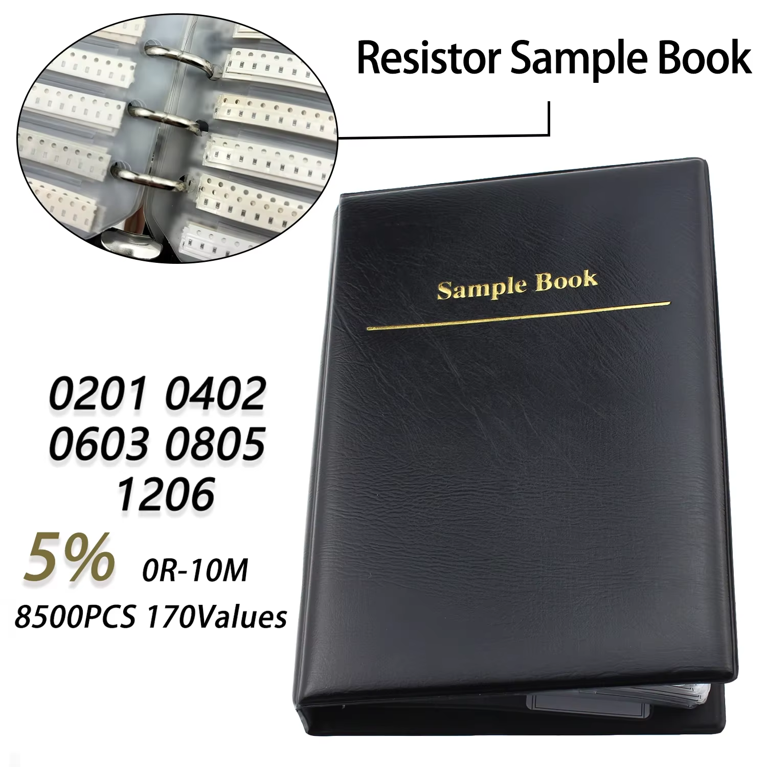 SMD Resistor Kit 170 Values 02 - Diy Electronics Book reseña y precio