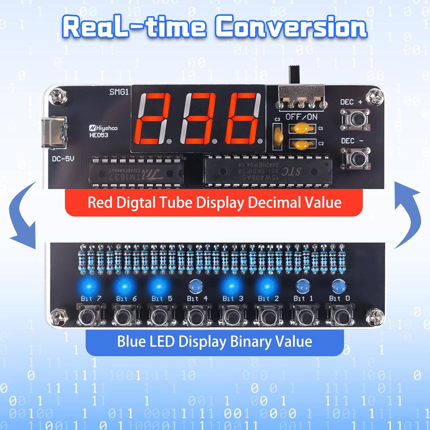 DIY Electronic Kit Binary to D - Diy Electronics Projects For Adults reseña y precio