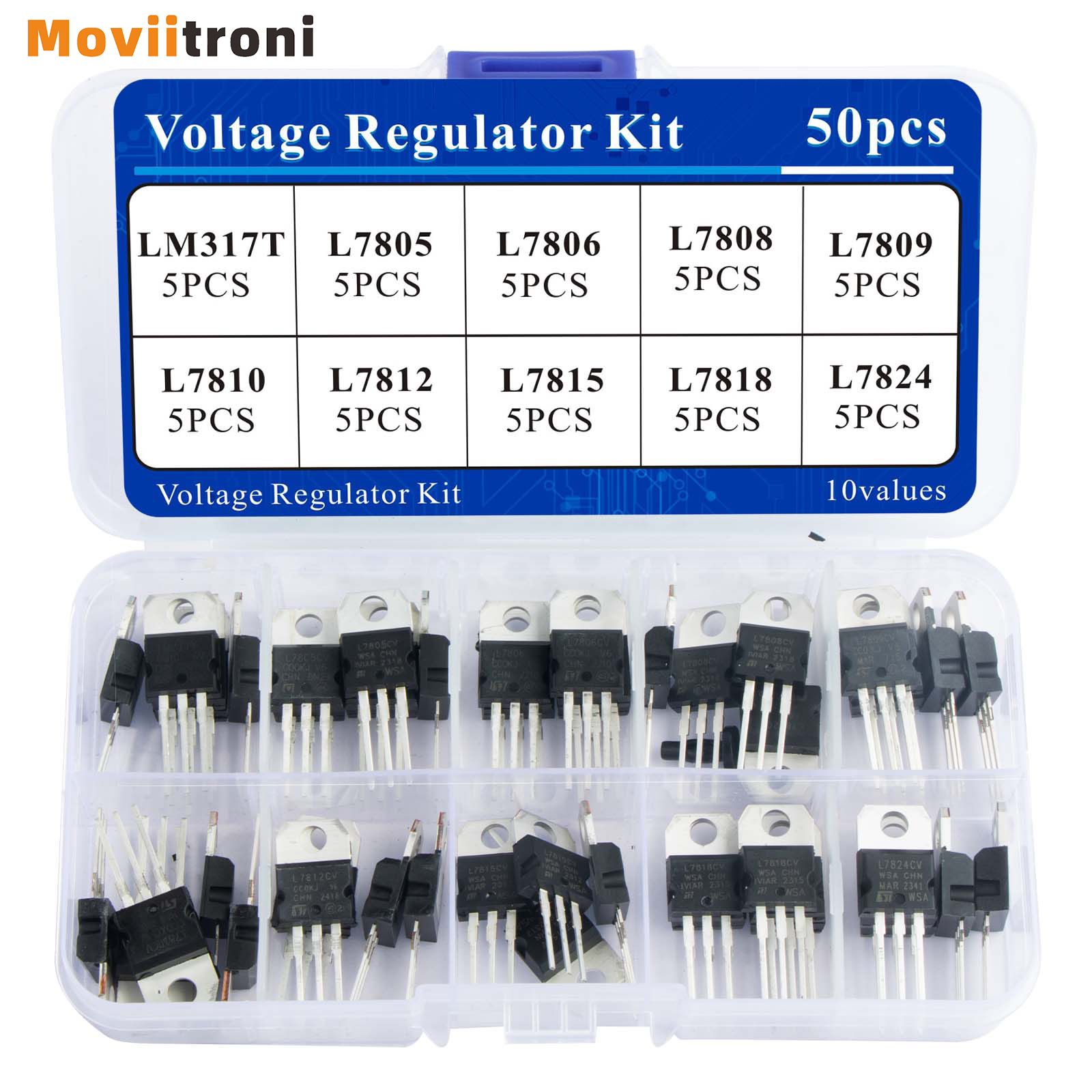 50pcs Voltage Regulator Kit 10 - Mosfet Transistor Set reseña y precio