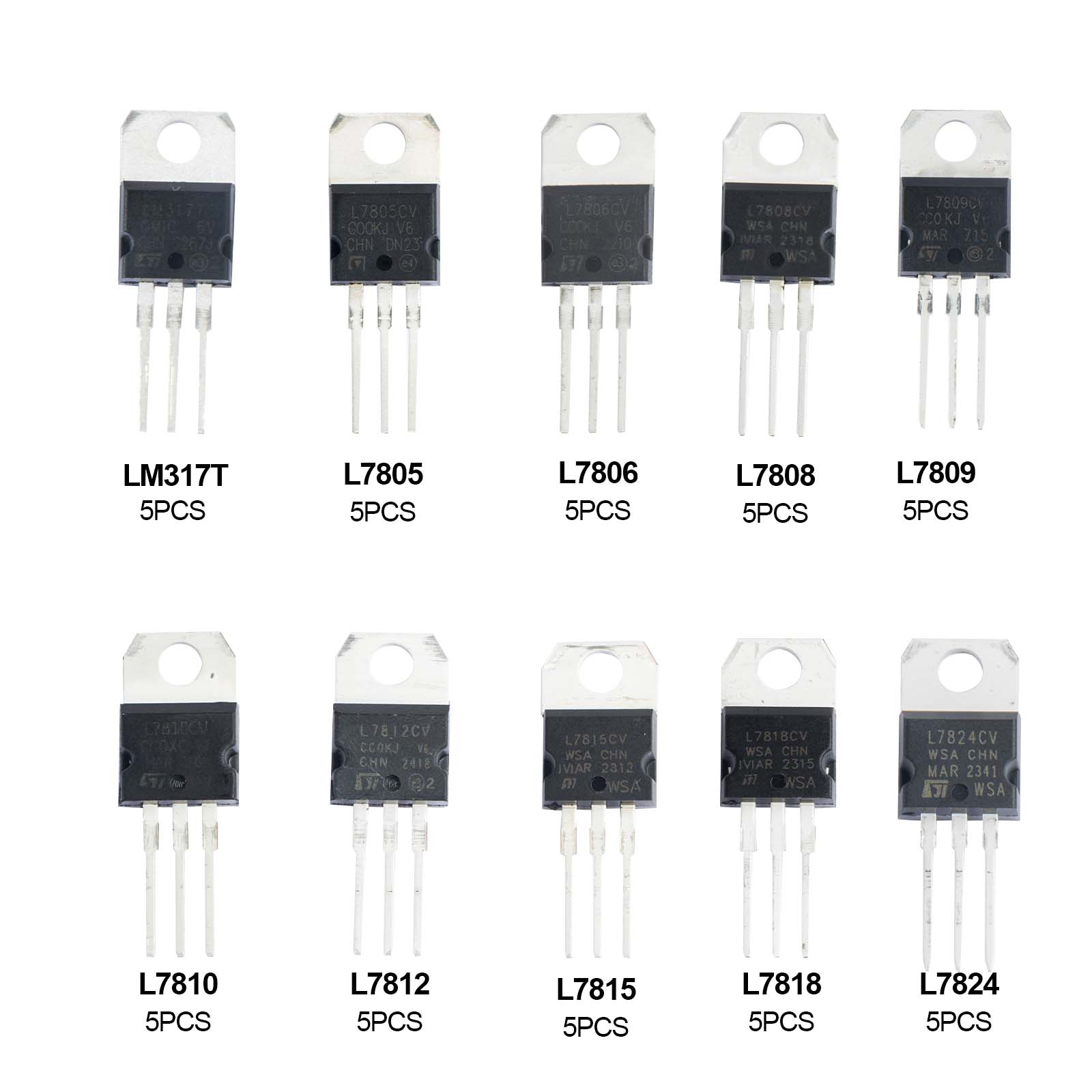50pcs Voltage Regulator Kit 10 - Mosfet Transistor Set reseña y precio