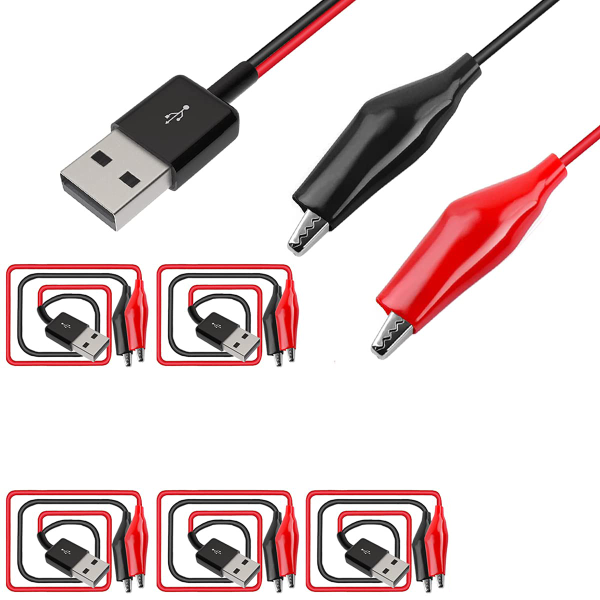 Alligator Clip to USB, Crocodi - Crocodile Clip Set reseña y precio