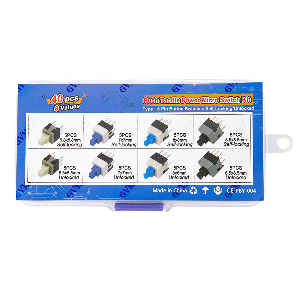 40PCS 8Values Push Tactile Mic - Diy Electronics Supplies reseña y precio