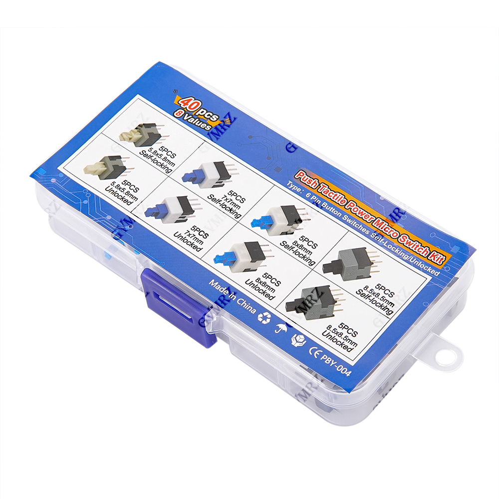 40PCS 8Values Push Tactile Mic - Diy Electronics Supplies reseña y precio