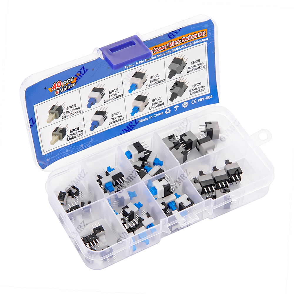 40PCS 8Values Push Tactile Mic - Diy Electronics Supplies reseña y precio