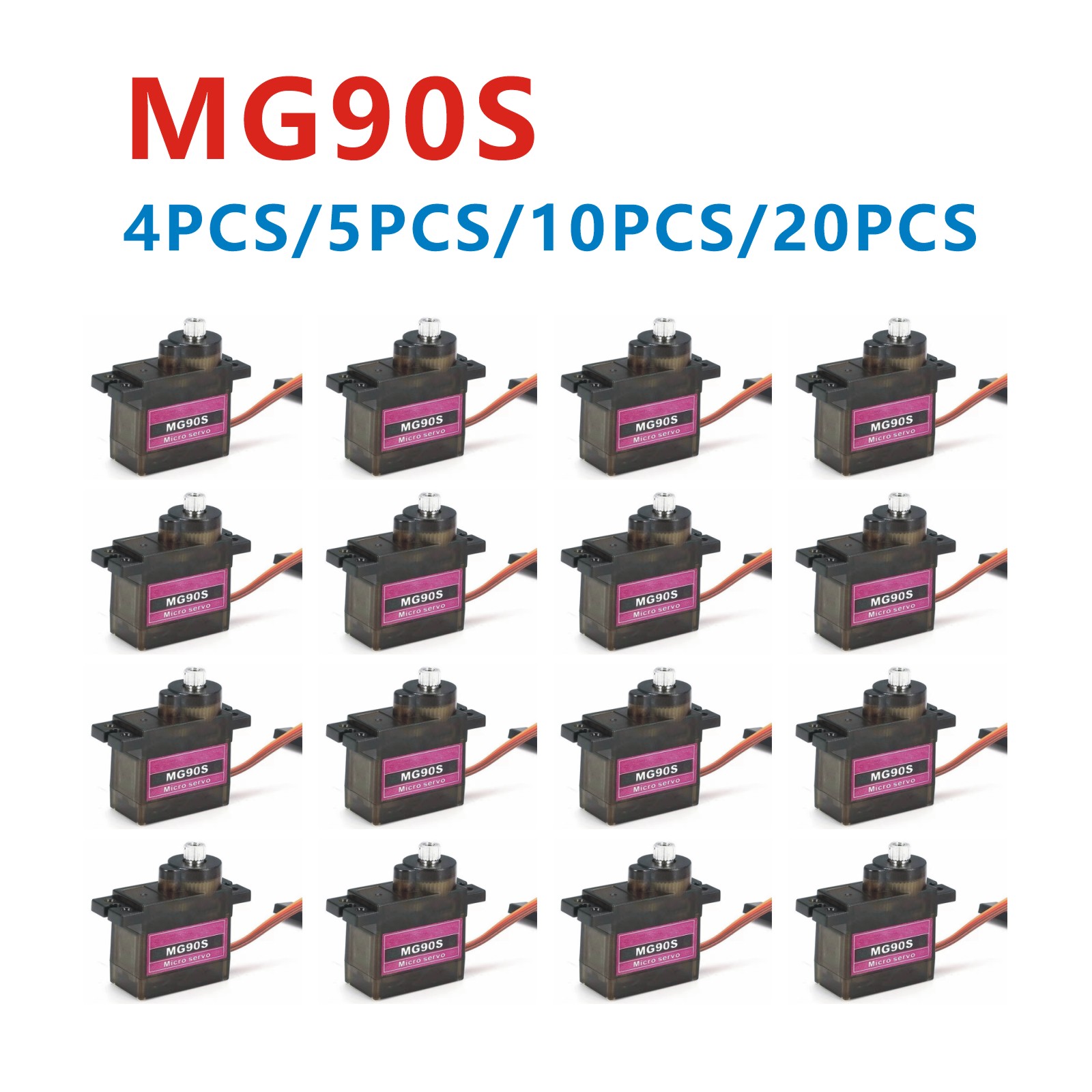 4/5/10/20PCS MG90S Metal Gear  - Servo Motor Sg90 reseña y precio