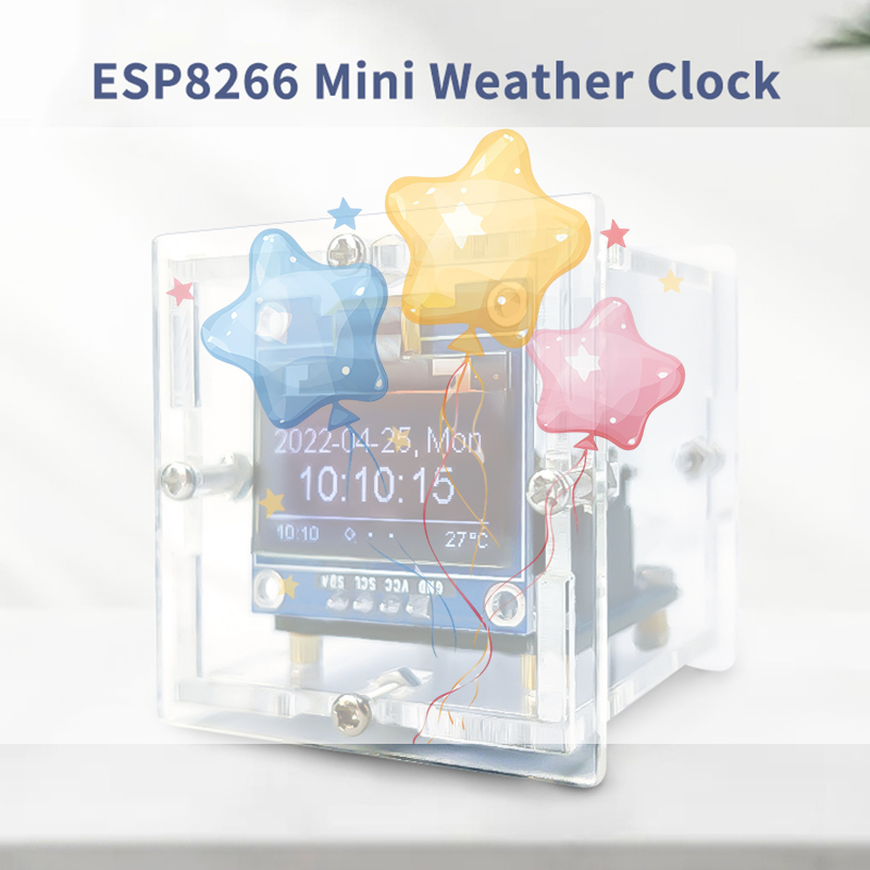 ESP8266 MINI Weather Clock WIF - Diy Soldering Station No Electronics reseña y precio