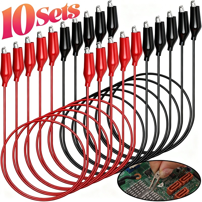 10/1Sets Alligator Cilps to Al - Crocodile Clip Set reseña y precio