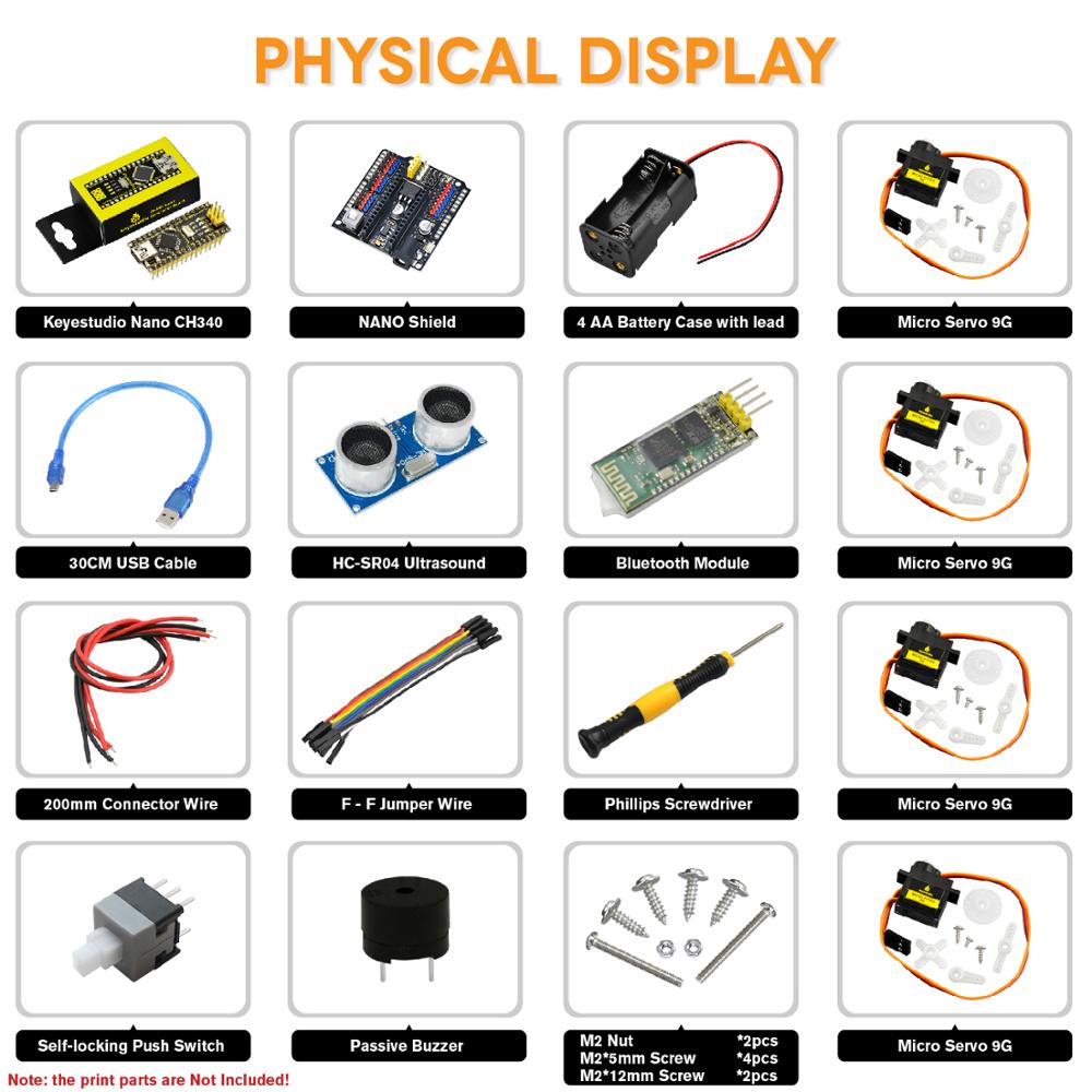 Keyestudio DIY Electronic Comp - Diy Robot Electronics Kit reseña y precio