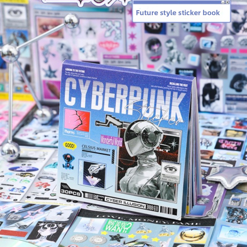 Cyberpunk Theme Die-Cut Sticke - Diy Electronics Book reseña y precio