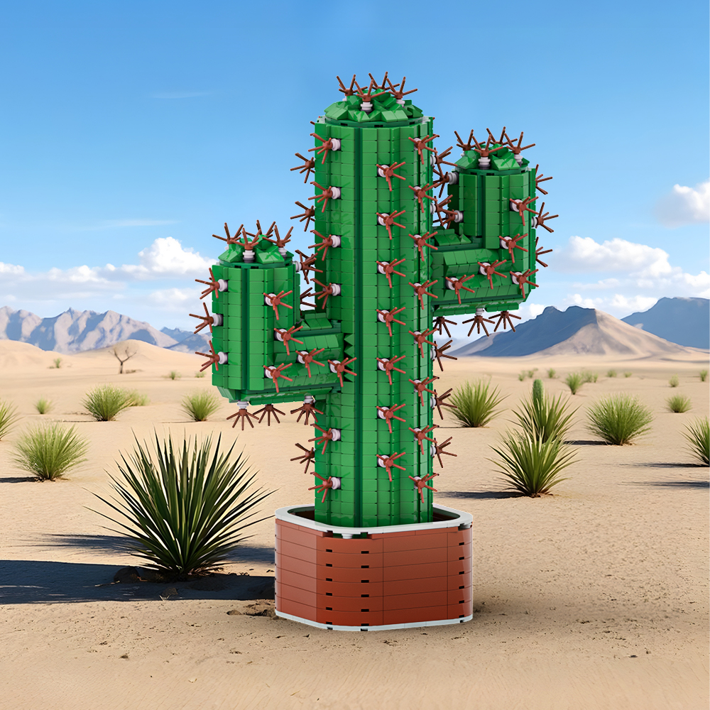 Gobricks  MOC The Giant Cactus - Diy Electronics Gifts reseña y precio