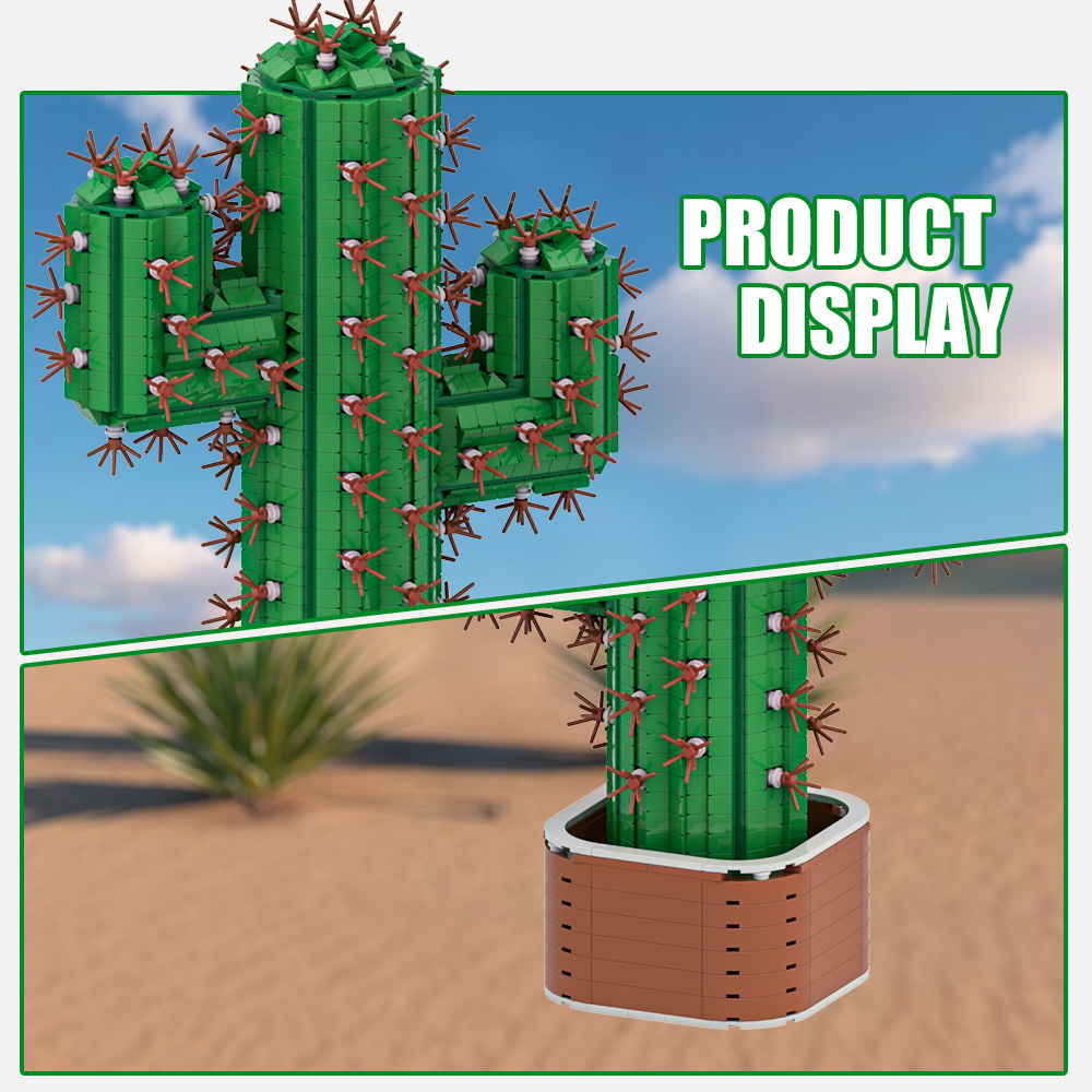 Gobricks  MOC The Giant Cactus - Diy Electronics Gifts reseña y precio