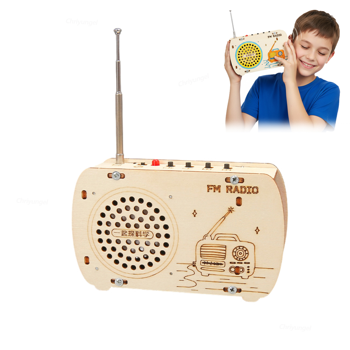 DIY Wooden Radio Kit Retro FM  - Diy Electronics Kids reseña y precio