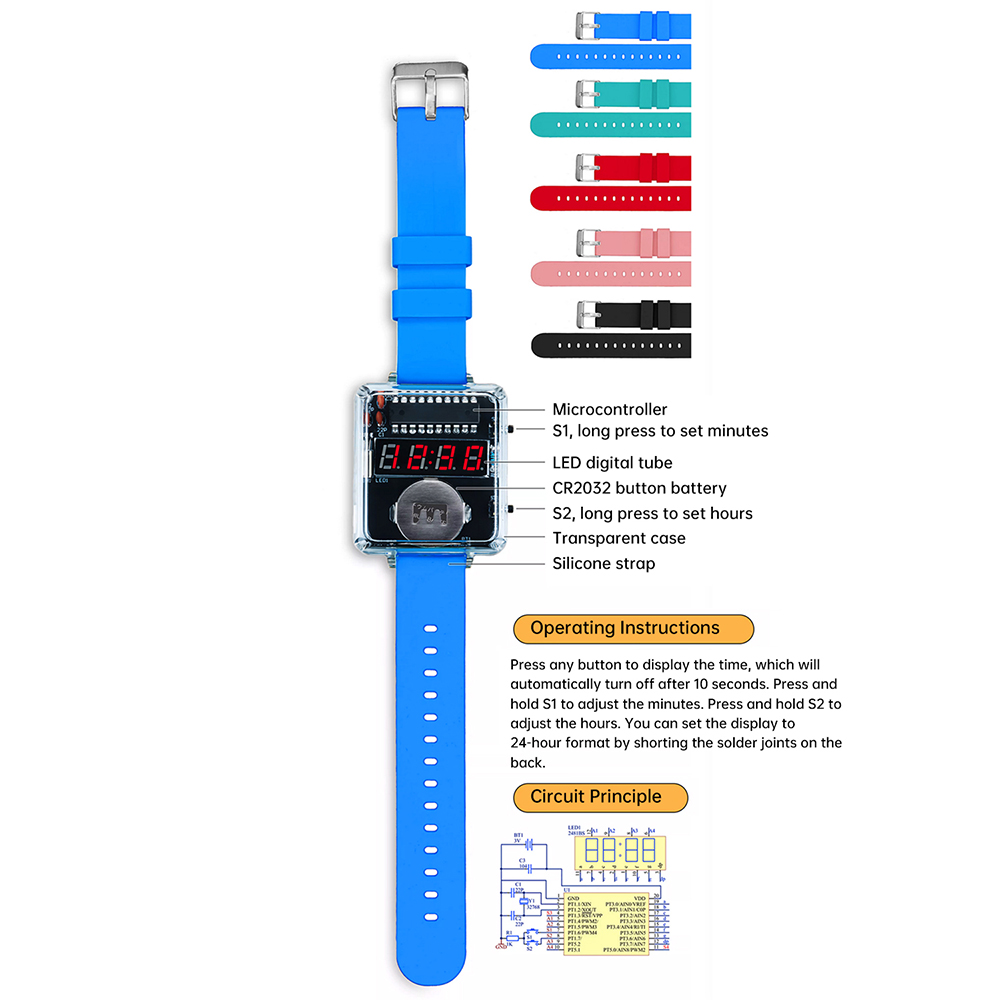 DIY Electronic Watch Kit 0.28' - Diy Electronics Kids reseña y precio