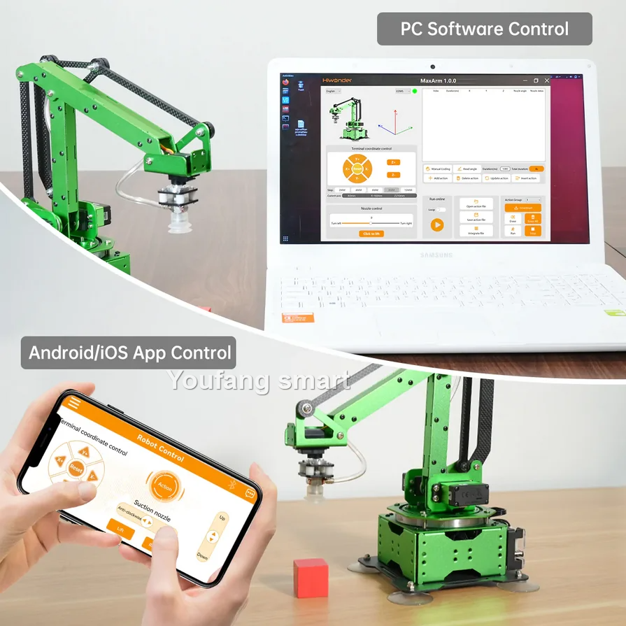5 Axis Robot Arm with Guide Ra - Diy Robot Electronics Kit reseña y precio